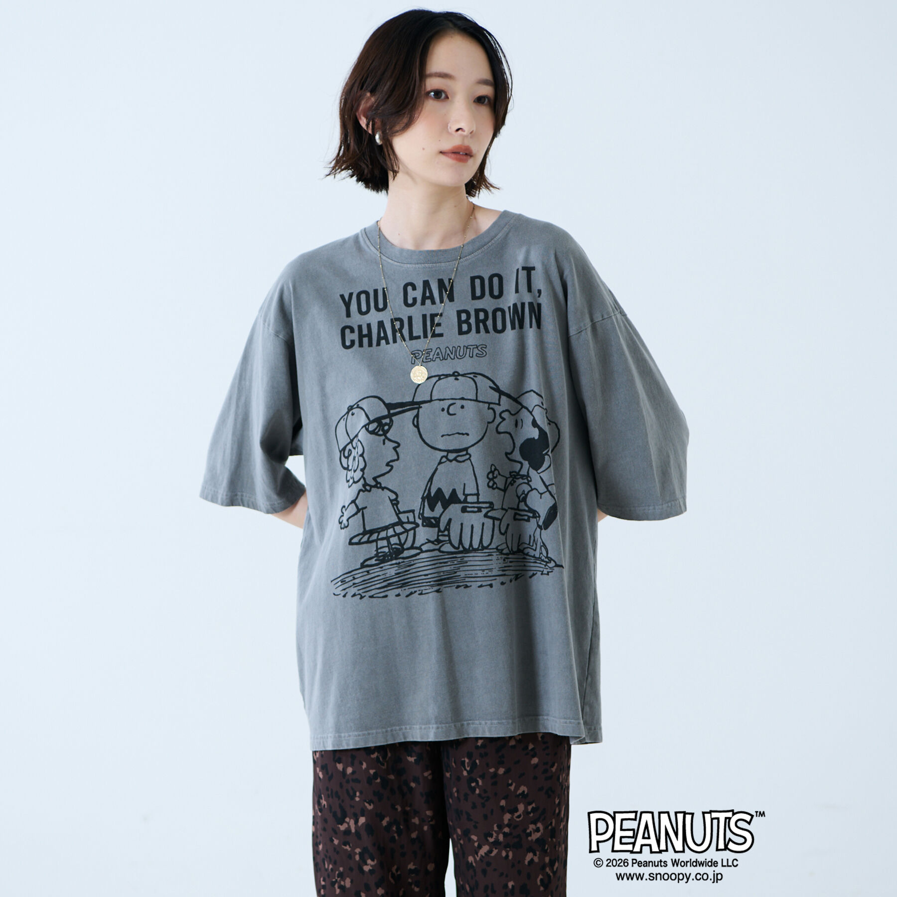 Rouge vif「【JOHNBULL/ジョンブル】PEANUTS プリントTシャツ / スヌーピー」|Tシャツ・カットソー|