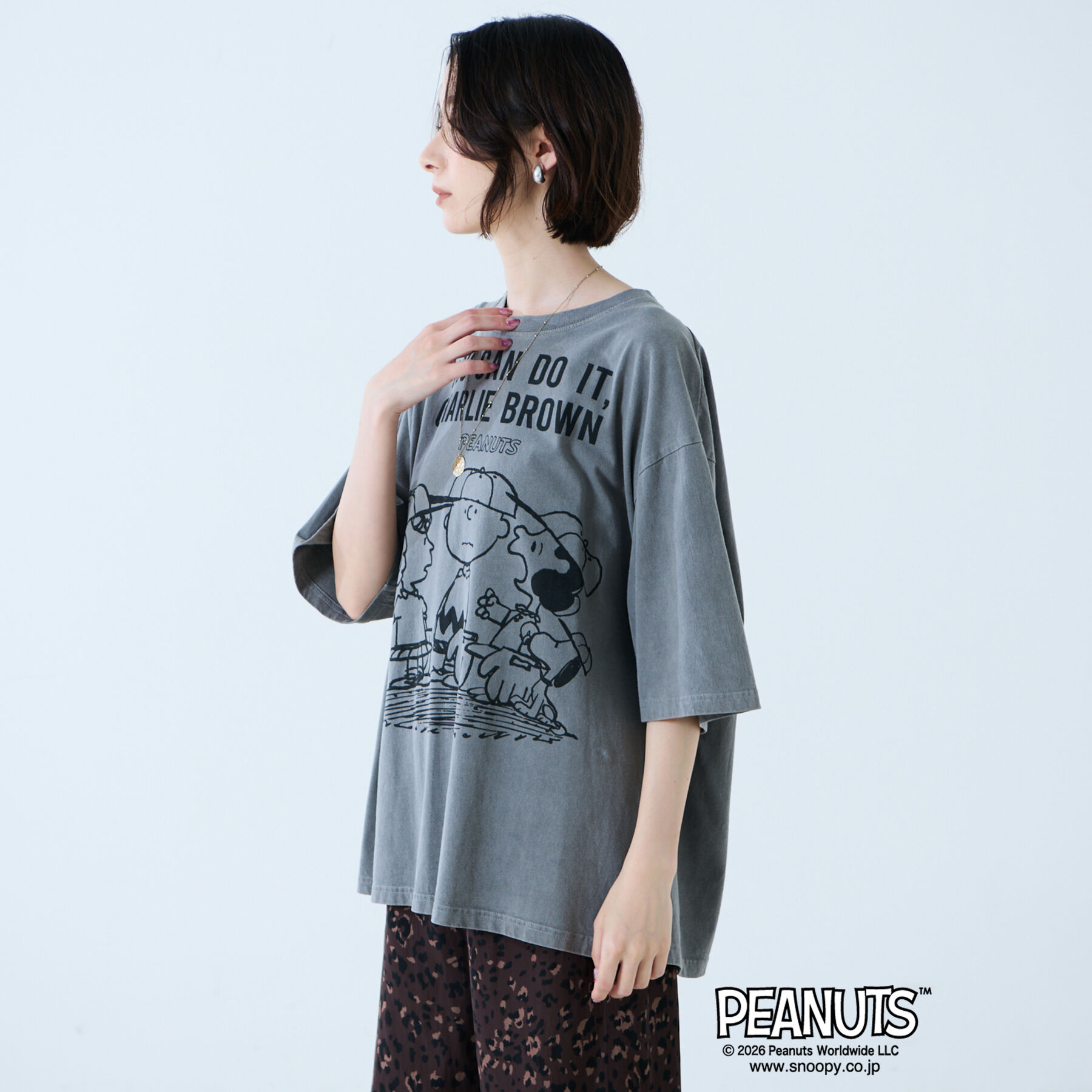 Rouge vif「【JOHNBULL/ジョンブル】PEANUTS プリントTシャツ / スヌーピー」|Tシャツ・カットソー|