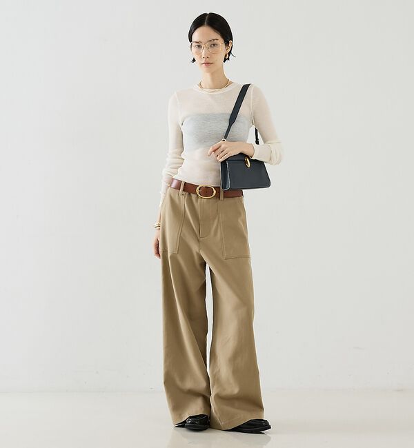The Store by C' 「【COCUCA】ウールシフォンリブプルオーバー」|Tシャツ・カットソー|