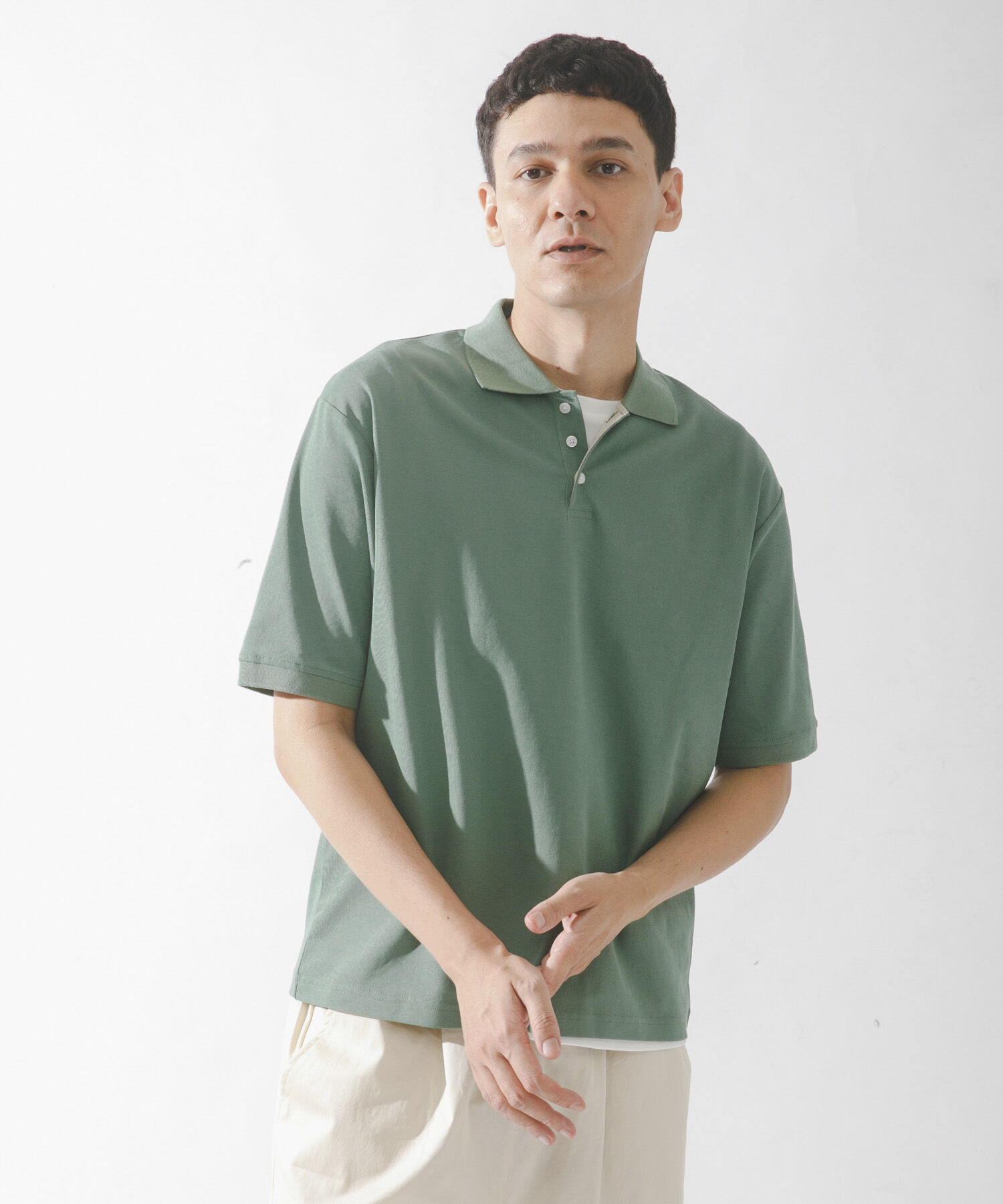 Sonny Label 「遮熱UVカットベーシックポロシャツ」|ポロシャツ|グリーン