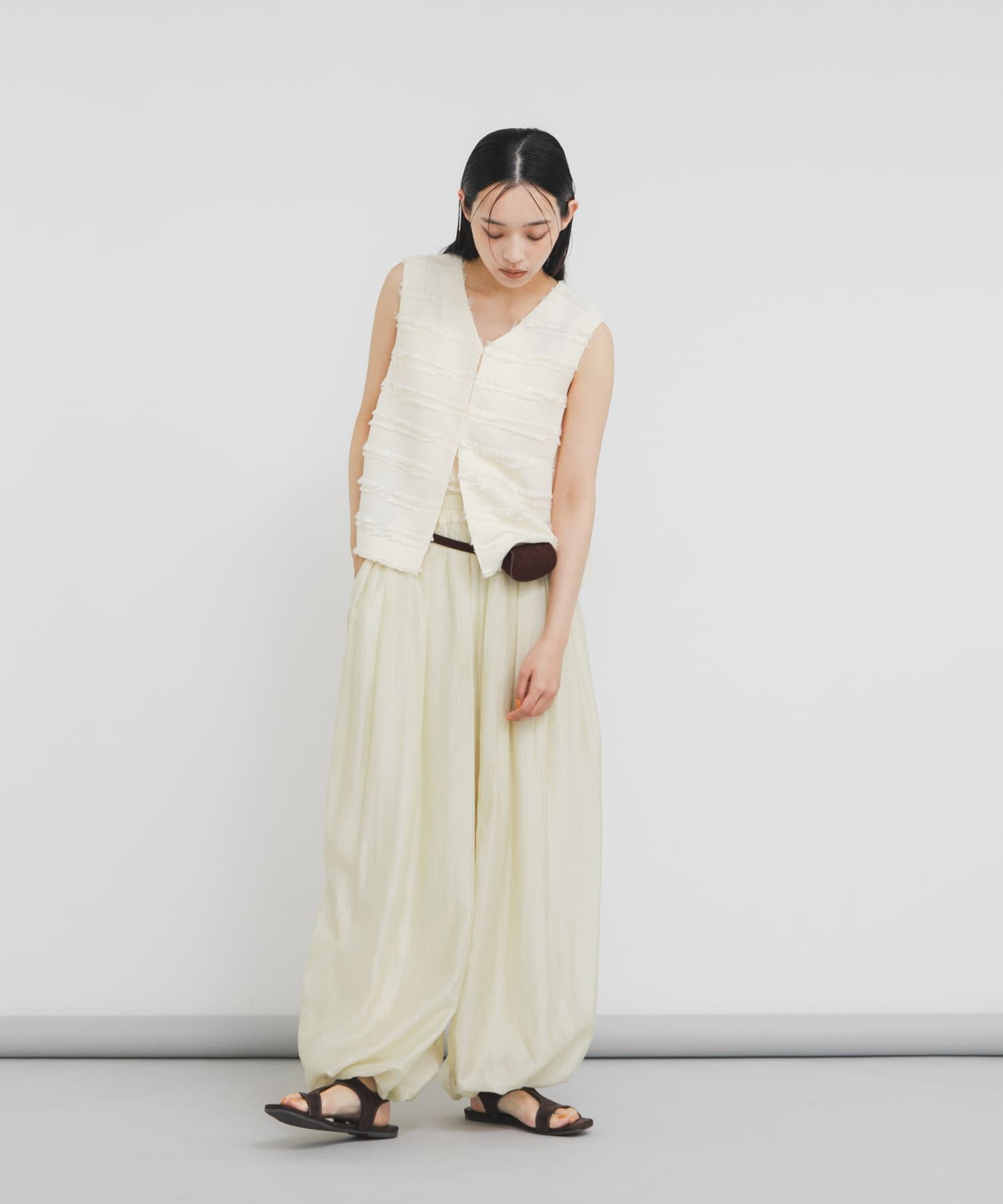  「『STAFF DESIGN PROJECT』フリンジボーダーベスト」|ベスト・ジレ|