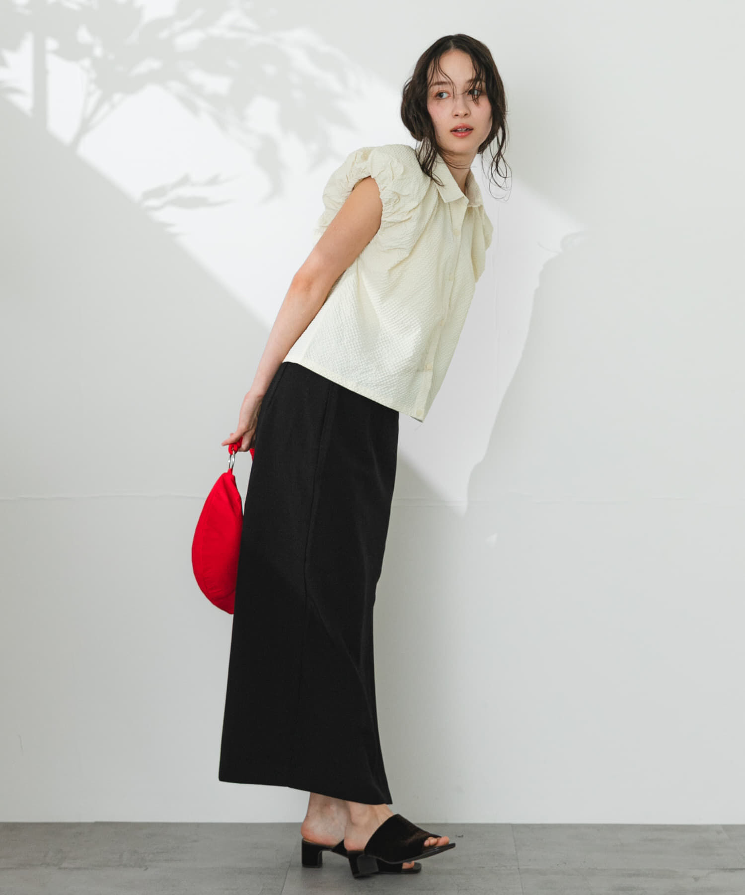 SENSE OF PLACE by URBAN RESEARCH「『一部WEB限定』『UR TECH DRYLUXE』リネンライクスリットタイトスカート」|スカート|