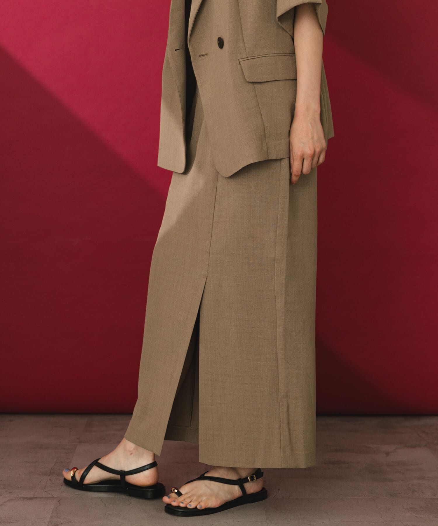 SENSE OF PLACE by URBAN RESEARCH「『一部WEB限定』『UR TECH DRYLUXE』リネンライクスリットタイトスカート」|スカート|
