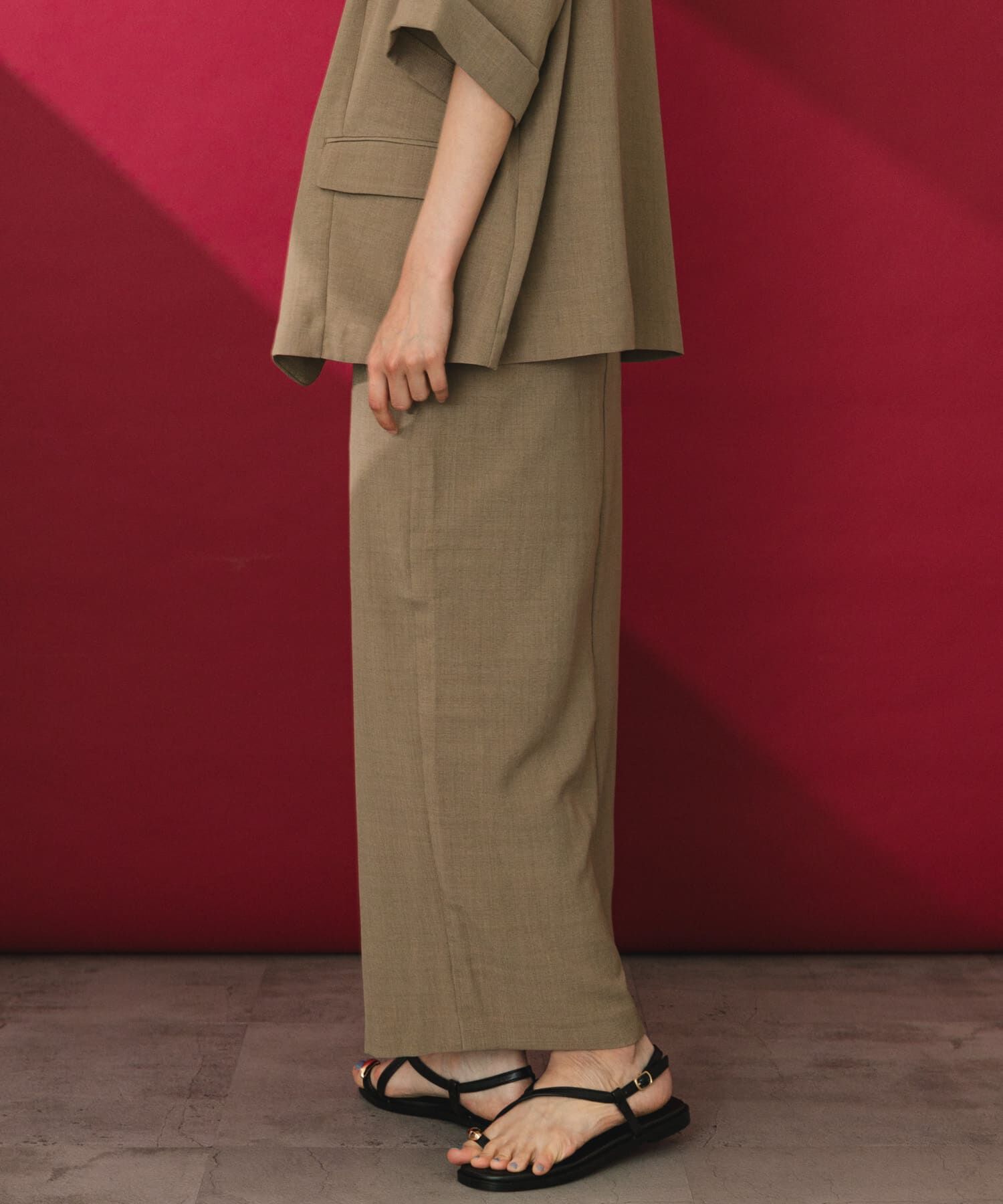 SENSE OF PLACE by URBAN RESEARCH「『一部WEB限定』『UR TECH DRYLUXE』リネンライクスリットタイトスカート」|スカート|