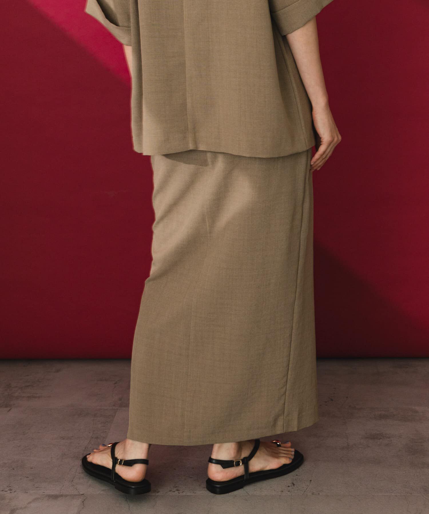 SENSE OF PLACE by URBAN RESEARCH「『一部WEB限定』『UR TECH DRYLUXE』リネンライクスリットタイトスカート」|スカート|