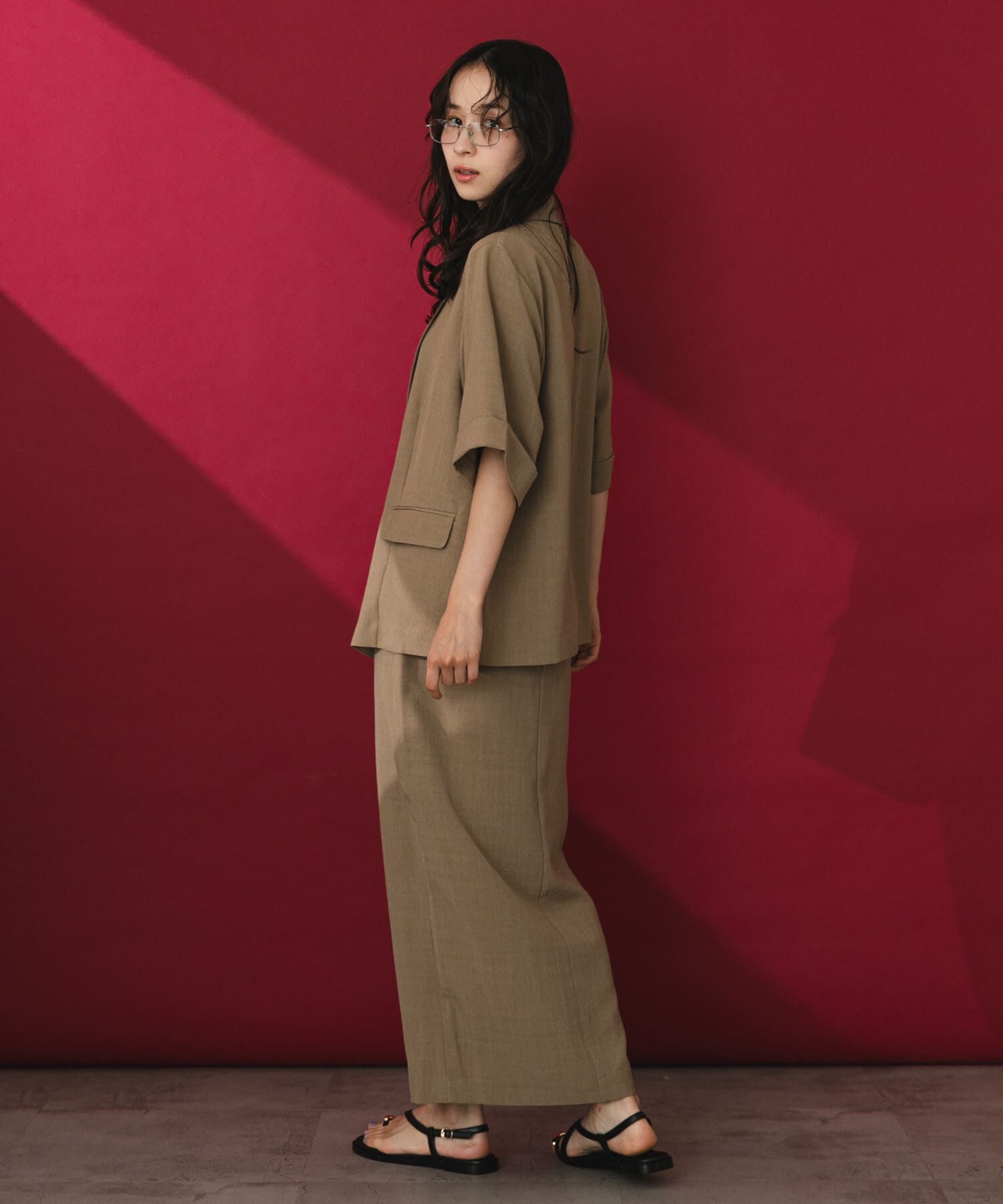 SENSE OF PLACE by URBAN RESEARCH「『一部WEB限定』『UR TECH DRYLUXE』リネンライクスリットタイトスカート」|スカート|