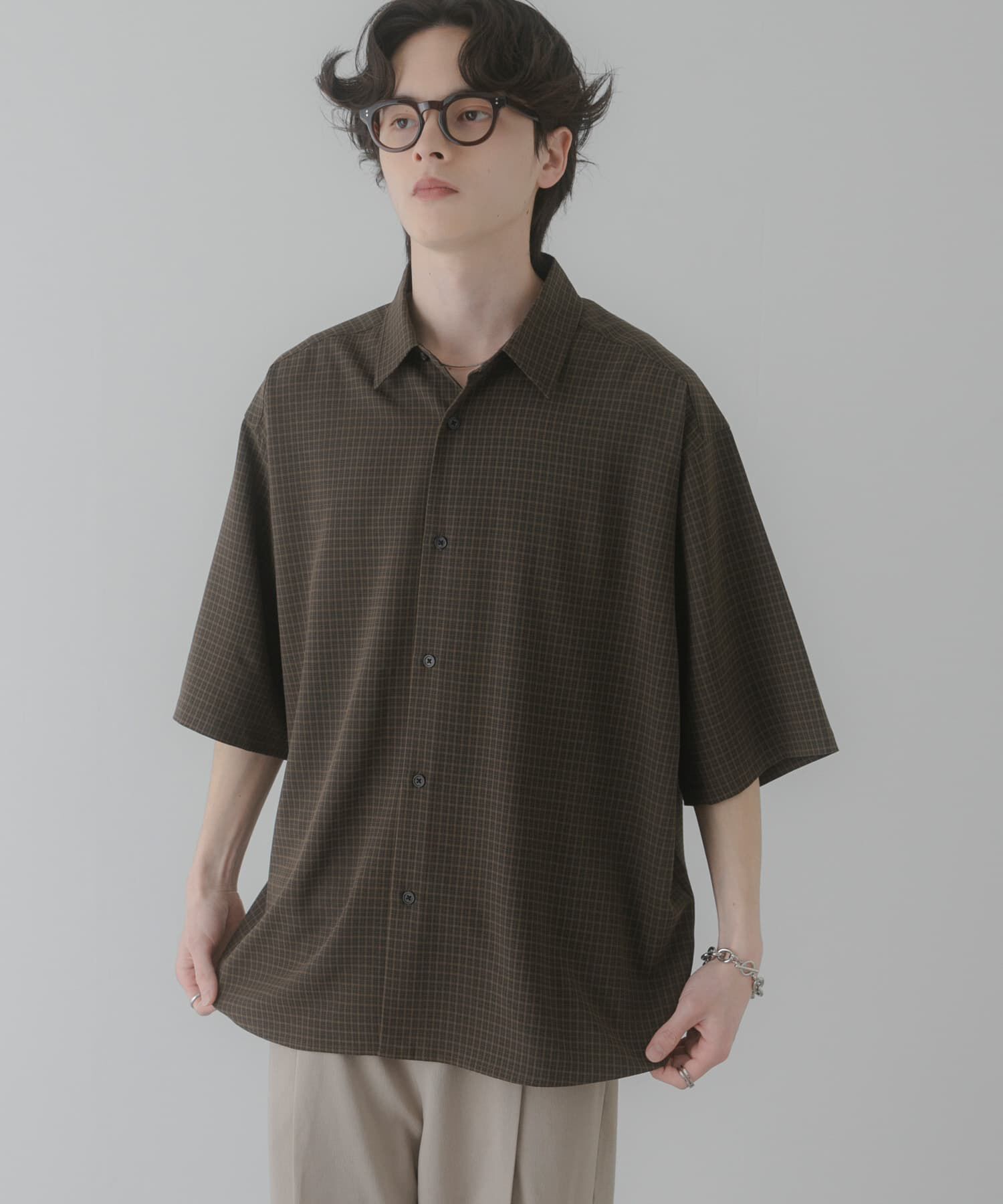 SENSE OF PLACE by URBAN RESEARCH「『ﾕﾆｾｯｸｽ』ﾏｲｸﾛﾁｪｯｸｴｸｽﾄﾗﾙｰｽﾞｼｮｰﾄｽﾘｰﾌ 」|シャツ・ブラウス|