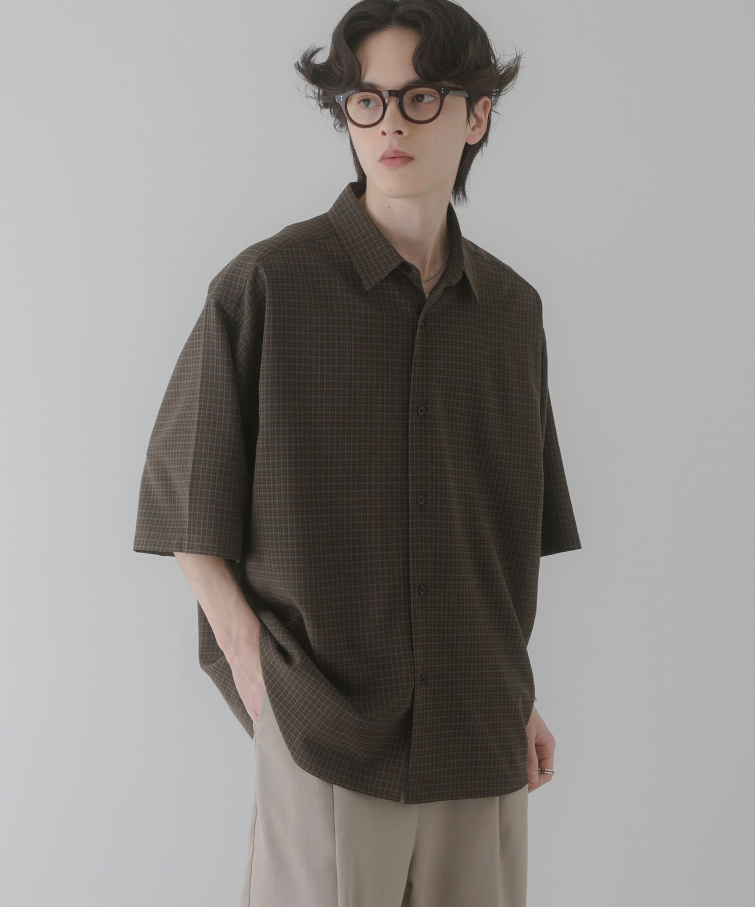 SENSE OF PLACE by URBAN RESEARCH「『ﾕﾆｾｯｸｽ』ﾏｲｸﾛﾁｪｯｸｴｸｽﾄﾗﾙｰｽﾞｼｮｰﾄｽﾘｰﾌ 」|シャツ・ブラウス|