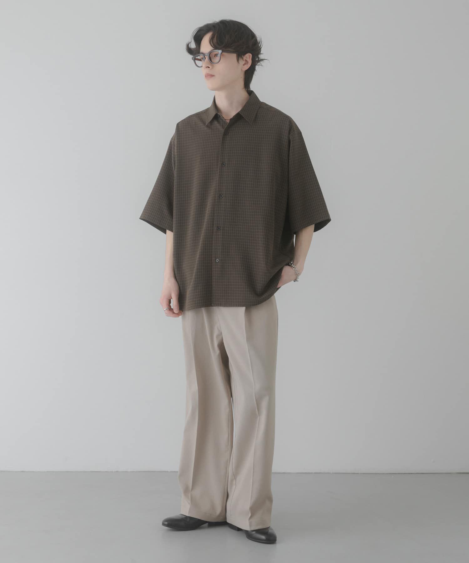 SENSE OF PLACE by URBAN RESEARCH「『ﾕﾆｾｯｸｽ』ﾏｲｸﾛﾁｪｯｸｴｸｽﾄﾗﾙｰｽﾞｼｮｰﾄｽﾘｰﾌ 」|シャツ・ブラウス|