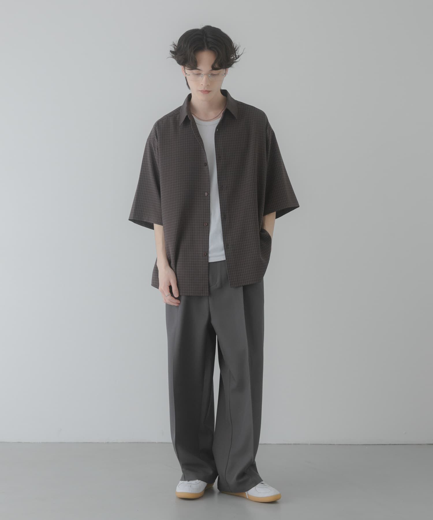 SENSE OF PLACE by URBAN RESEARCH「『ﾕﾆｾｯｸｽ』ﾏｲｸﾛﾁｪｯｸｴｸｽﾄﾗﾙｰｽﾞｼｮｰﾄｽﾘｰﾌ 」|シャツ・ブラウス|