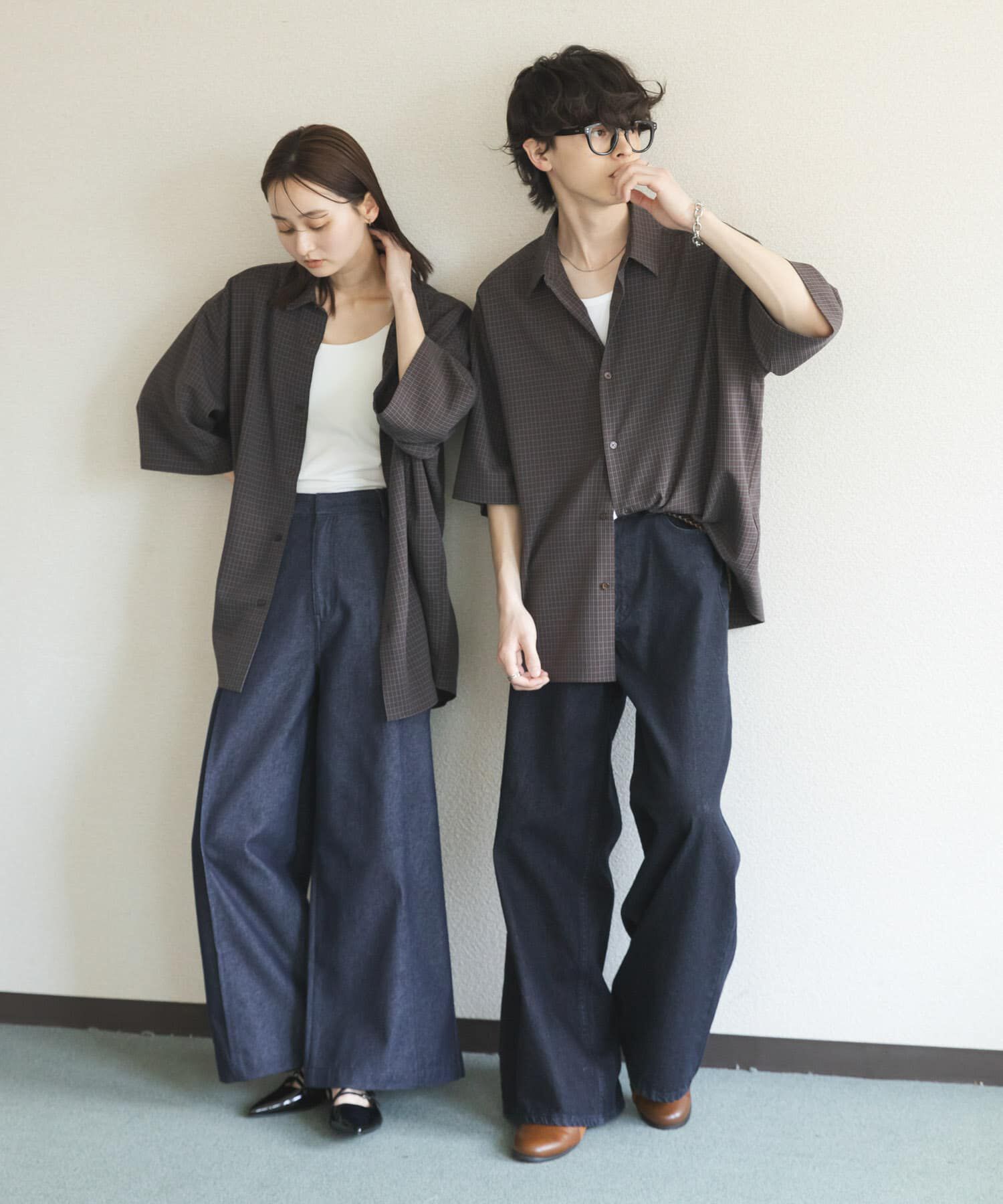 SENSE OF PLACE by URBAN RESEARCH「『ﾕﾆｾｯｸｽ』ﾏｲｸﾛﾁｪｯｸｴｸｽﾄﾗﾙｰｽﾞｼｮｰﾄｽﾘｰﾌ 」|シャツ・ブラウス|