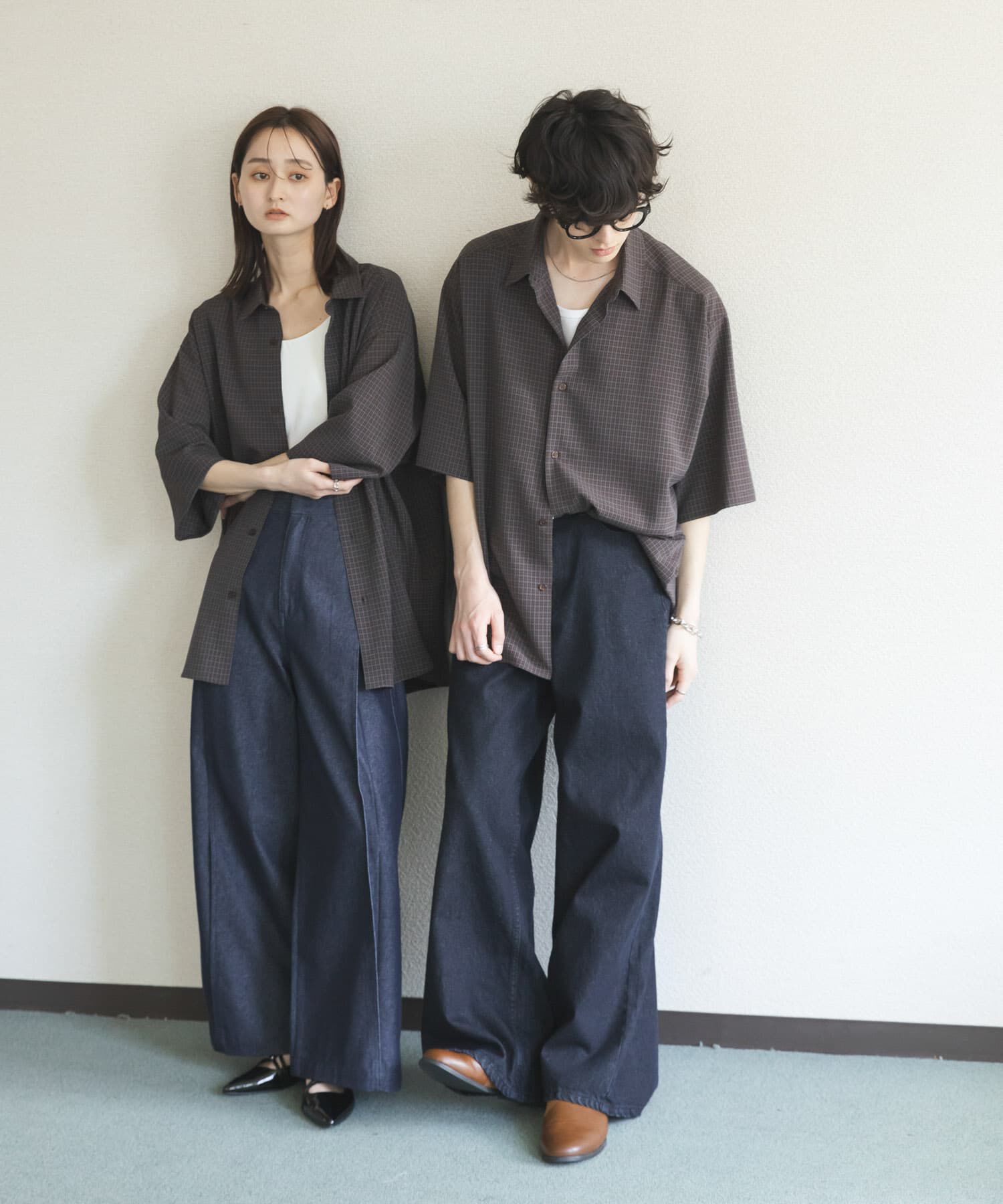 SENSE OF PLACE by URBAN RESEARCH「『ﾕﾆｾｯｸｽ』ﾏｲｸﾛﾁｪｯｸｴｸｽﾄﾗﾙｰｽﾞｼｮｰﾄｽﾘｰﾌ 」|シャツ・ブラウス|