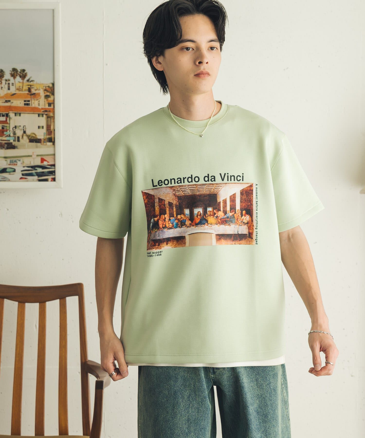 SENSE OF PLACE by URBAN RESEARCH「『別注』『イージーケア/吸水速乾/接触冷感』ART T-SHIRTS A(davinci)」|Tシャツ・カットソー|