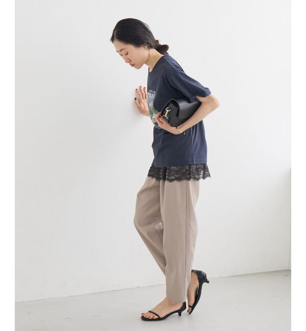  「ウォッシャブル麻混テーパードパンツ」|その他|