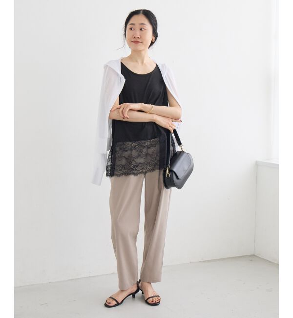  「ウォッシャブル麻混テーパードパンツ」|その他|