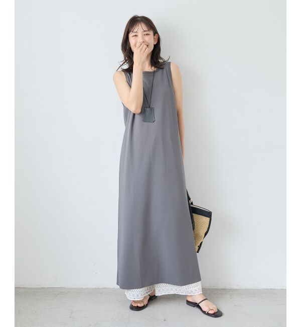  「《WEB限定》ノーマイルカットジャージータンクワンピース」|ワンピース|