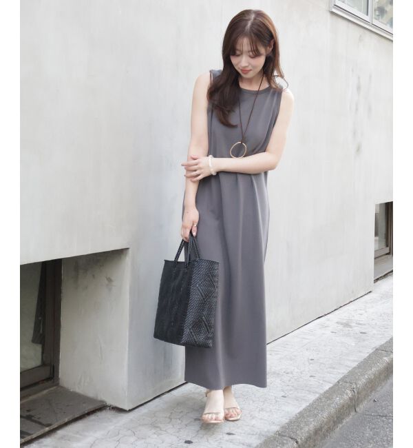  「《WEB限定》ノーマイルカットジャージータンクワンピース」|ワンピース|