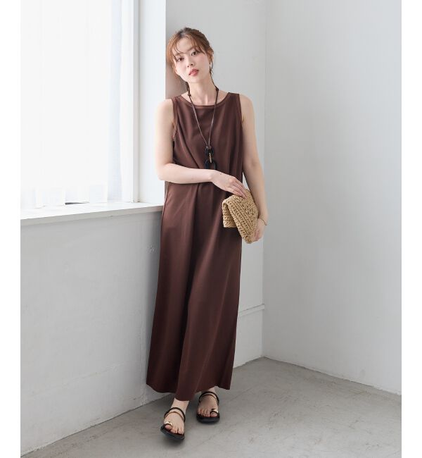  「《WEB限定》ノーマイルカットジャージータンクワンピース」|ワンピース|
