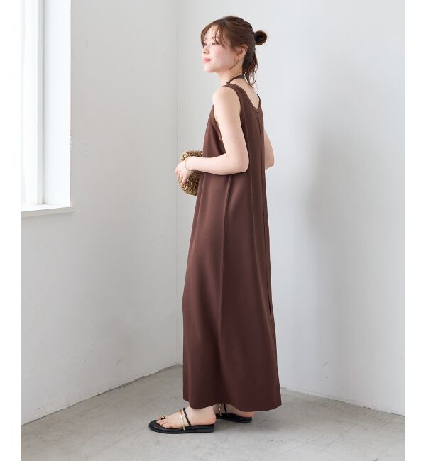  「《WEB限定》ノーマイルカットジャージータンクワンピース」|ワンピース|