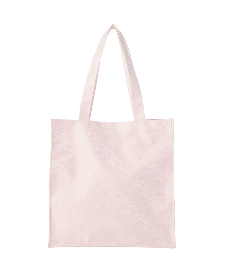Maison de FLEUR「リボンレースブランドロゴ刺繍スクエアトート」|トートバッグ|