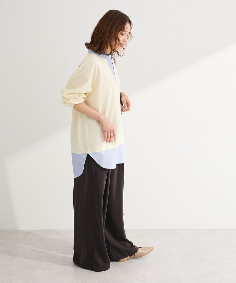 Green Parks「衿レイヤードッキングチュニック」|Tシャツ・カットソー|