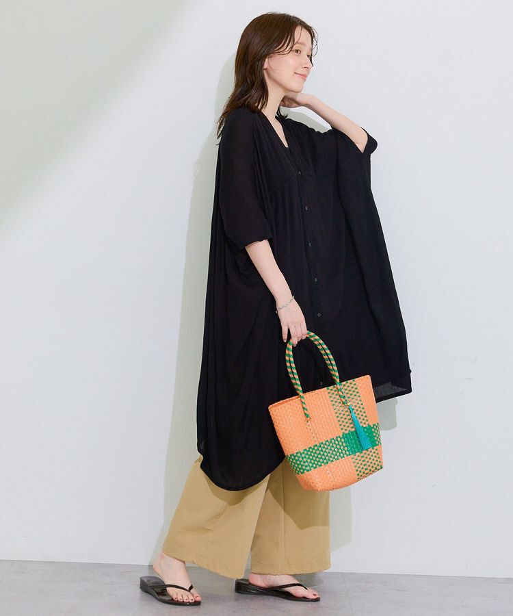 Green Parks「ハシゴレースレーヨンクレープチュニック」|チュニック|