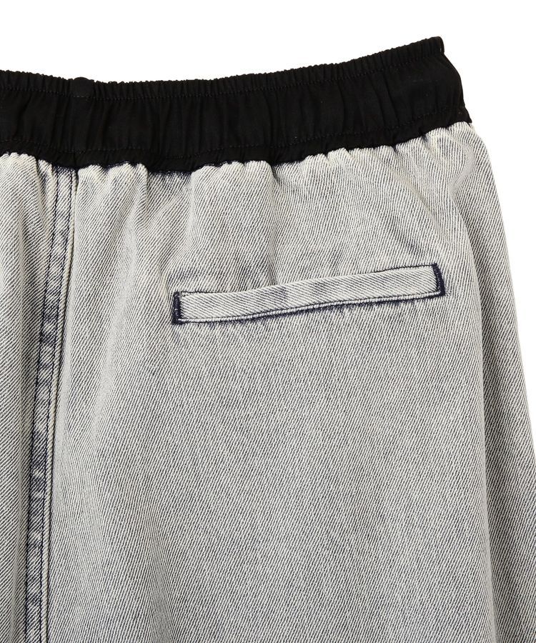 Green Parks「配色ラインデニムワイドパンツ」|デニム|
