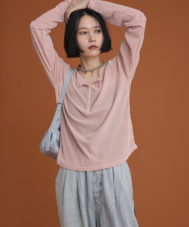 Green Parks「ヘンリーネックシアーベロアプルオーバー」|Tシャツ・カットソー|