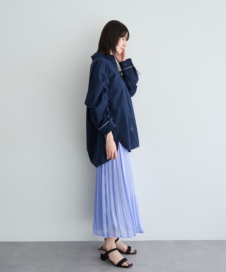 YECCA VECCA「シャイニーサテンプリーツスカート」|スカート|