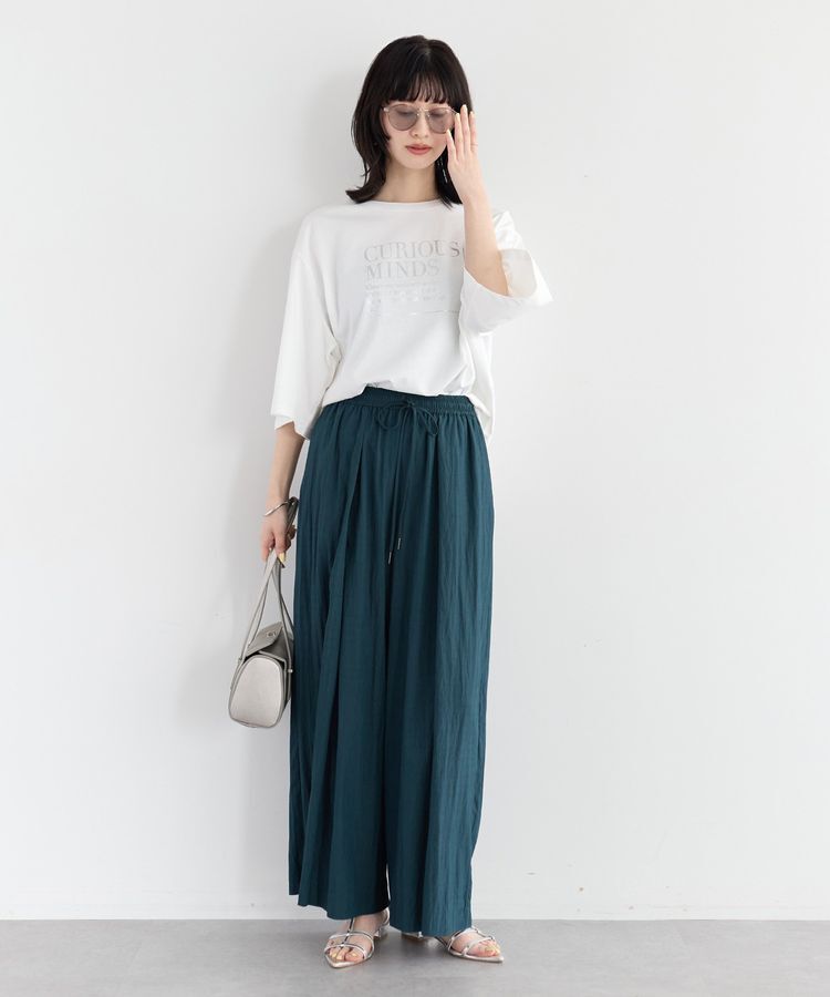 Editt by YECCA VECCA「【UVカット】ワイドスリーブ箔プリントTee」|Tシャツ・カットソー|