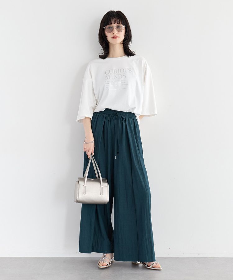 Editt by YECCA VECCA「【UVカット】ワイドスリーブ箔プリントTee」|Tシャツ・カットソー|