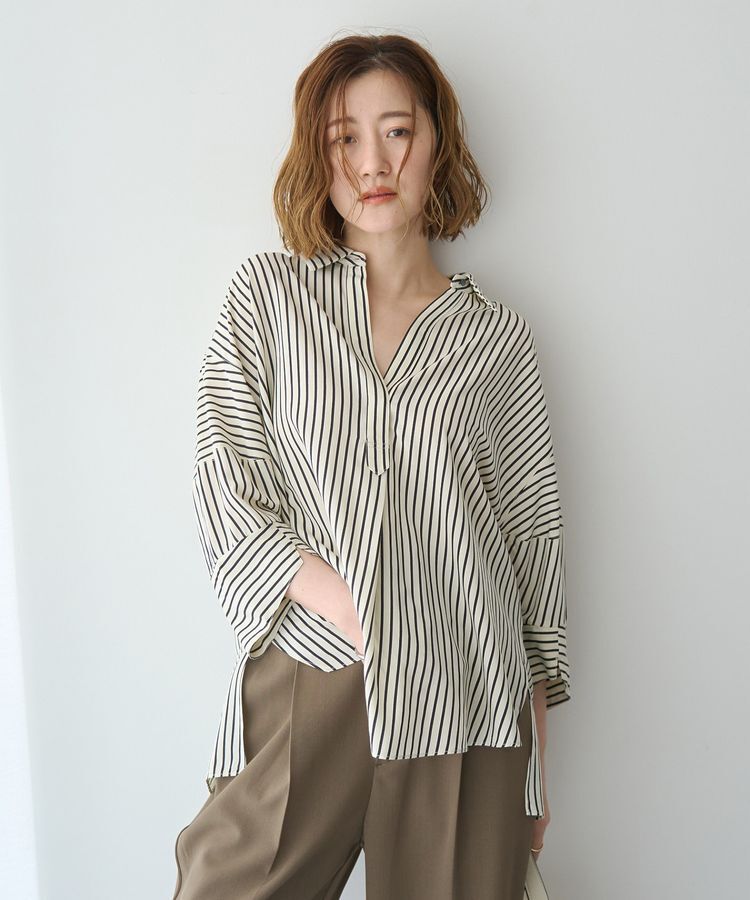 Editt by YECCA VECCA「バルーン袖スキッパーシャツ」|シャツ・ブラウス|