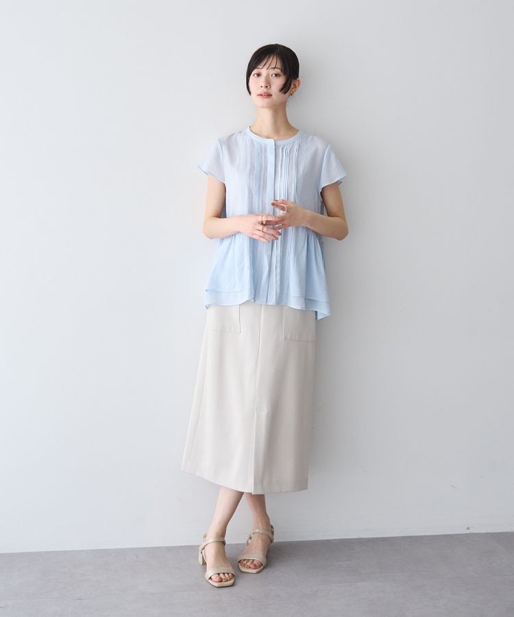 YECCA VECCA「ペプラムシアーブラウス」|シャツ・ブラウス|