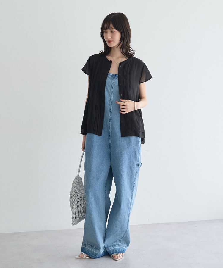 YECCA VECCA「ペプラムシアーブラウス」|シャツ・ブラウス|