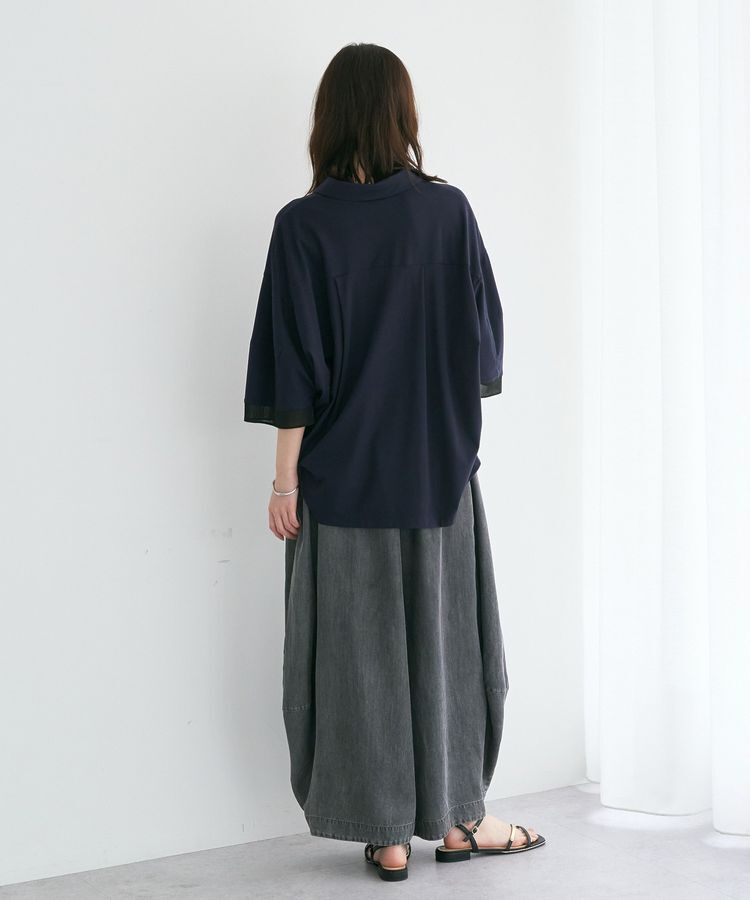 Editt by YECCA VECCA「袖口シアーポロカットソー」|Tシャツ・カットソー|