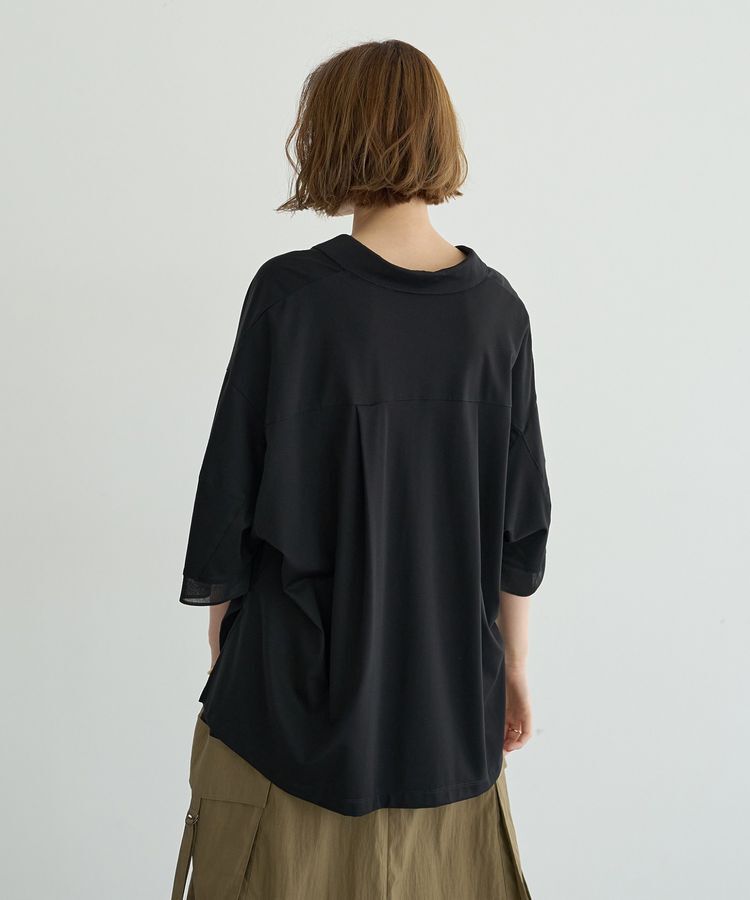 Editt by YECCA VECCA「袖口シアーポロカットソー」|Tシャツ・カットソー|