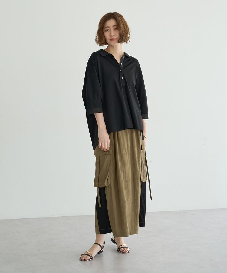 Editt by YECCA VECCA「袖口シアーポロカットソー」|Tシャツ・カットソー|