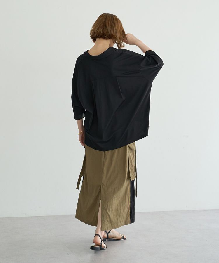 Editt by YECCA VECCA「袖口シアーポロカットソー」|Tシャツ・カットソー|