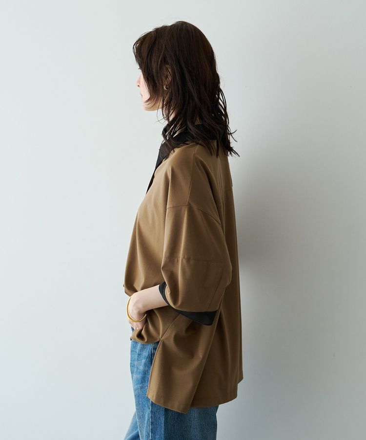 Editt by YECCA VECCA「袖口シアーポロカットソー」|Tシャツ・カットソー|