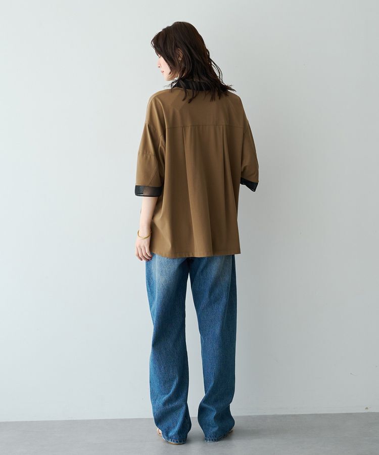 Editt by YECCA VECCA「袖口シアーポロカットソー」|Tシャツ・カットソー|