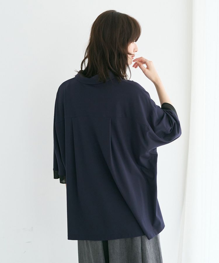 Editt by YECCA VECCA「袖口シアーポロカットソー」|Tシャツ・カットソー|