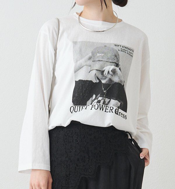  「フォトプリントロンT」|Tシャツ・カットソー|オフホワイト