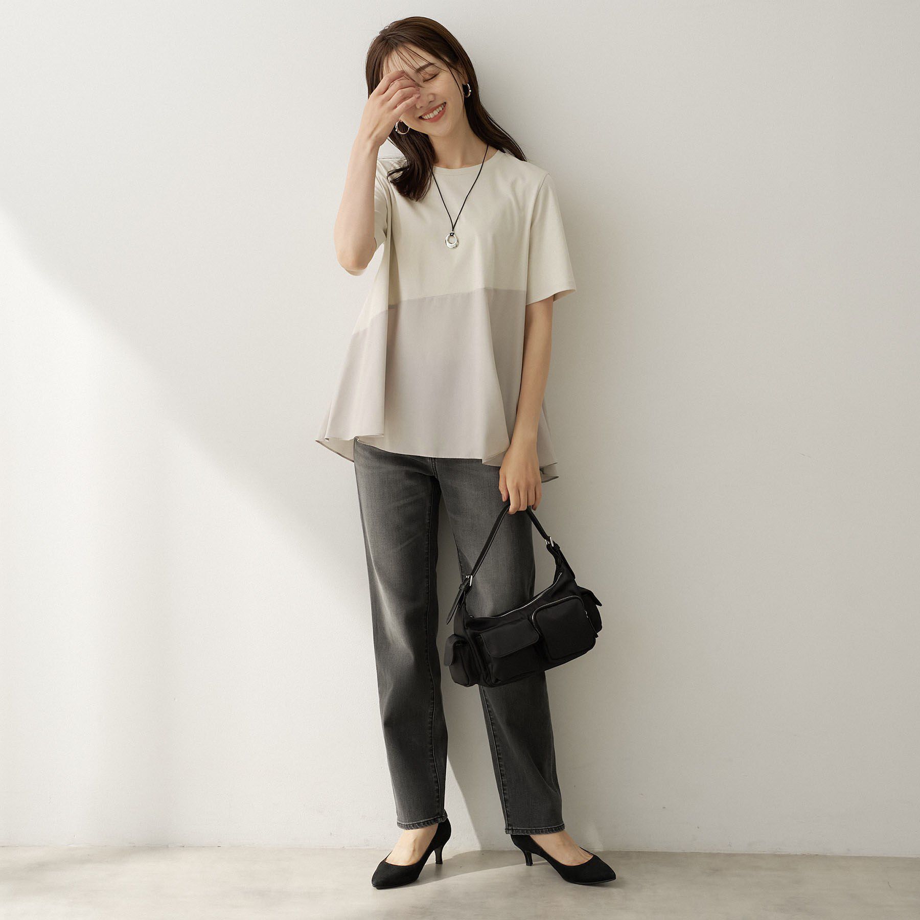 UNTITLED「異素材ドッキングプルオーバー」|Tシャツ・カットソー|