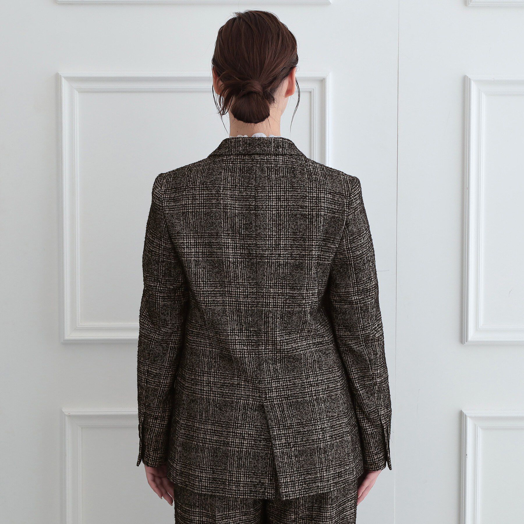 DRESSTERIOR「【セットアップ可能】ループグレンチェックダブルジャケット」|テーラードジャケット|