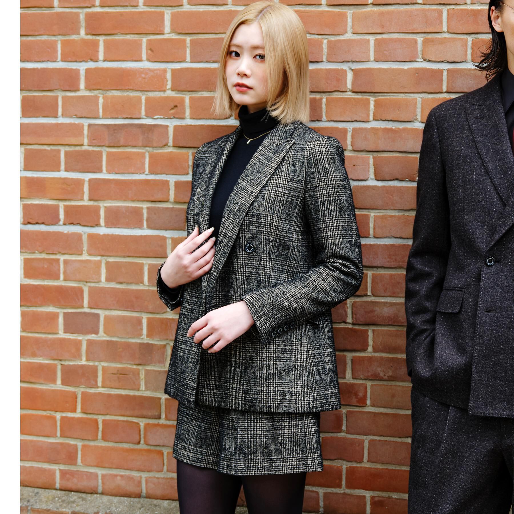 DRESSTERIOR「【セットアップ可能】ループグレンチェックダブルジャケット」|テーラードジャケット|