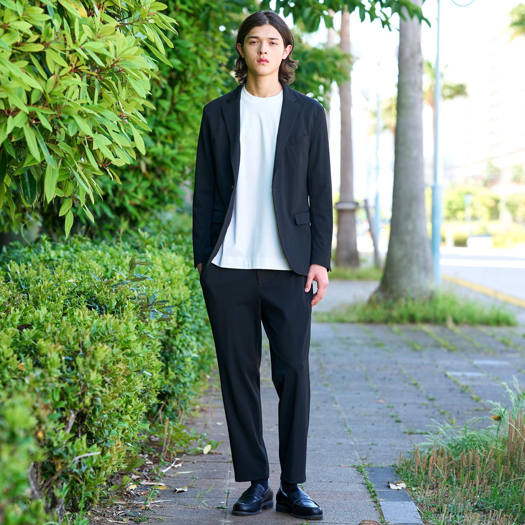 DRESSTERIOR「【マルチ2WAYストレッチ/セットアップ可】CARREMAN ライトジャージージャケット」|テーラードジャケット|