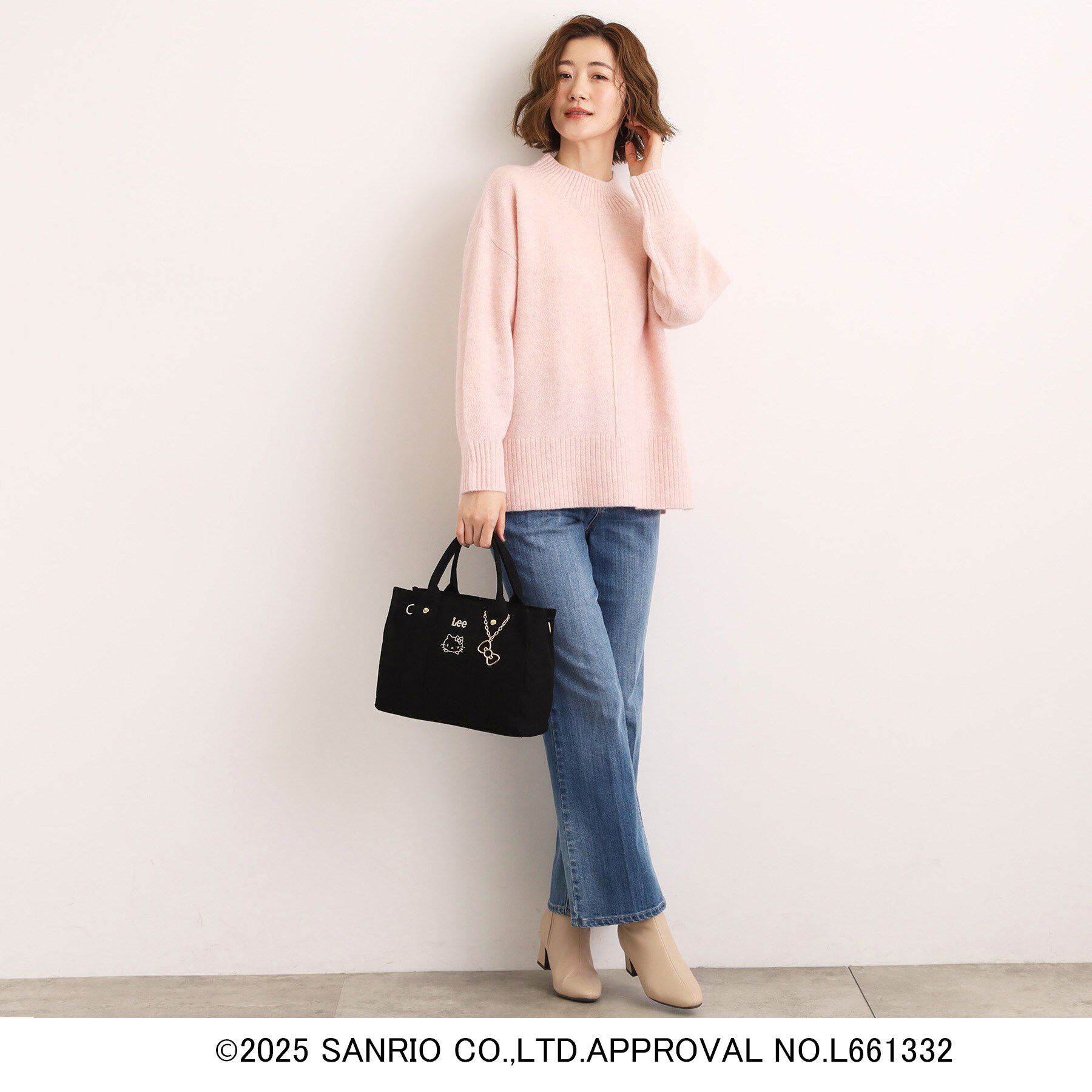 grove「【ハローキティ】Lee別注ポケット刺繍スクエアトート」|トートバッグ|