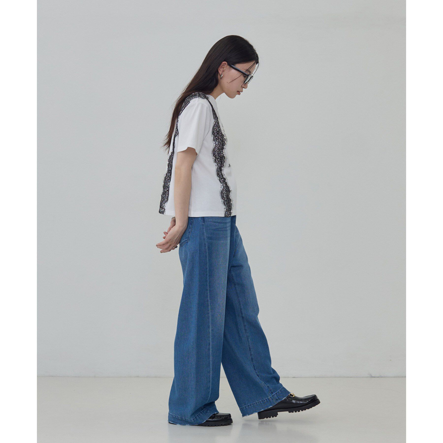 GALLEST「レースステッチドTシャツ」|Tシャツ・カットソー|