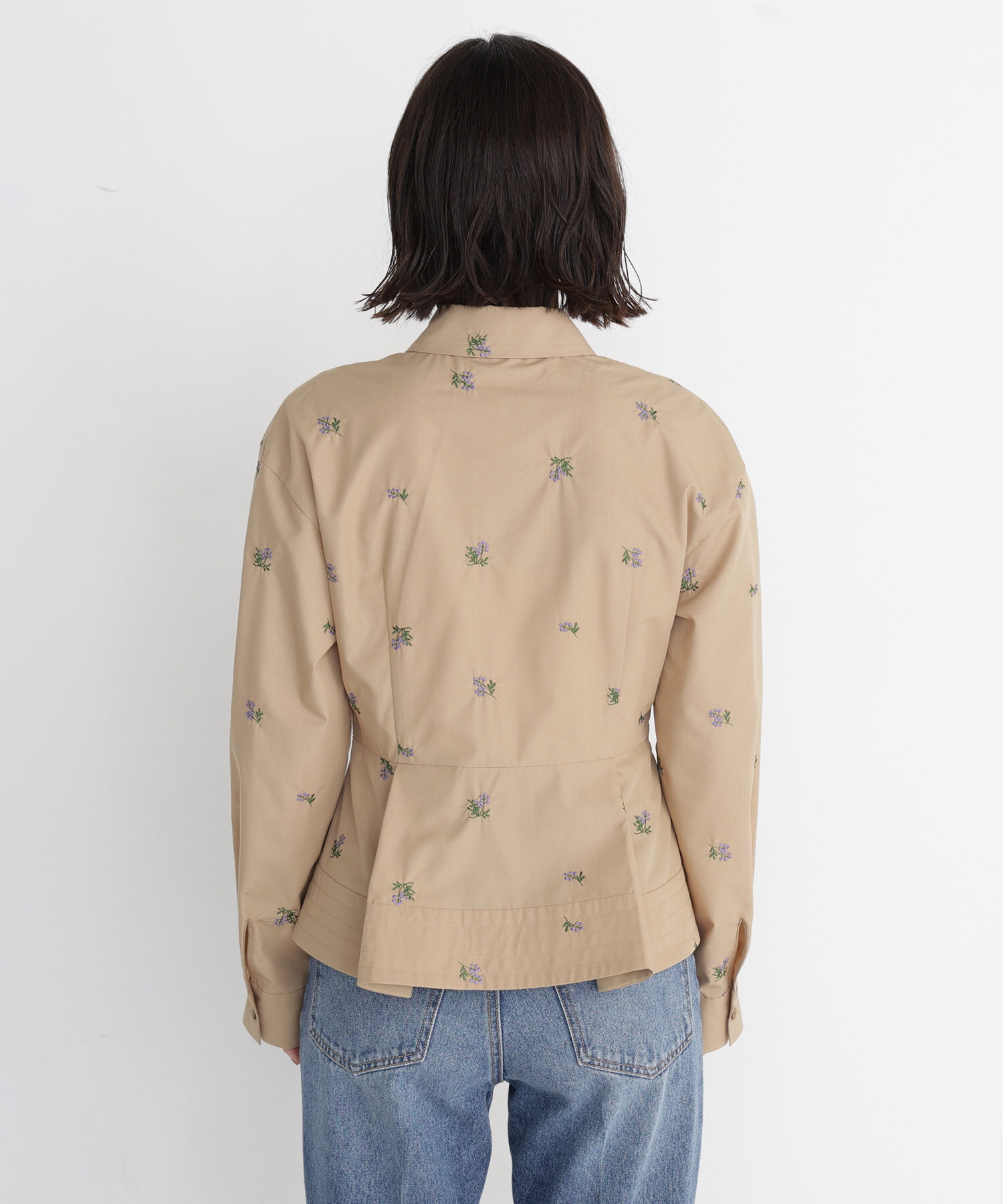  「刺繍ペプラムシャツ」|シャツ・ブラウス|