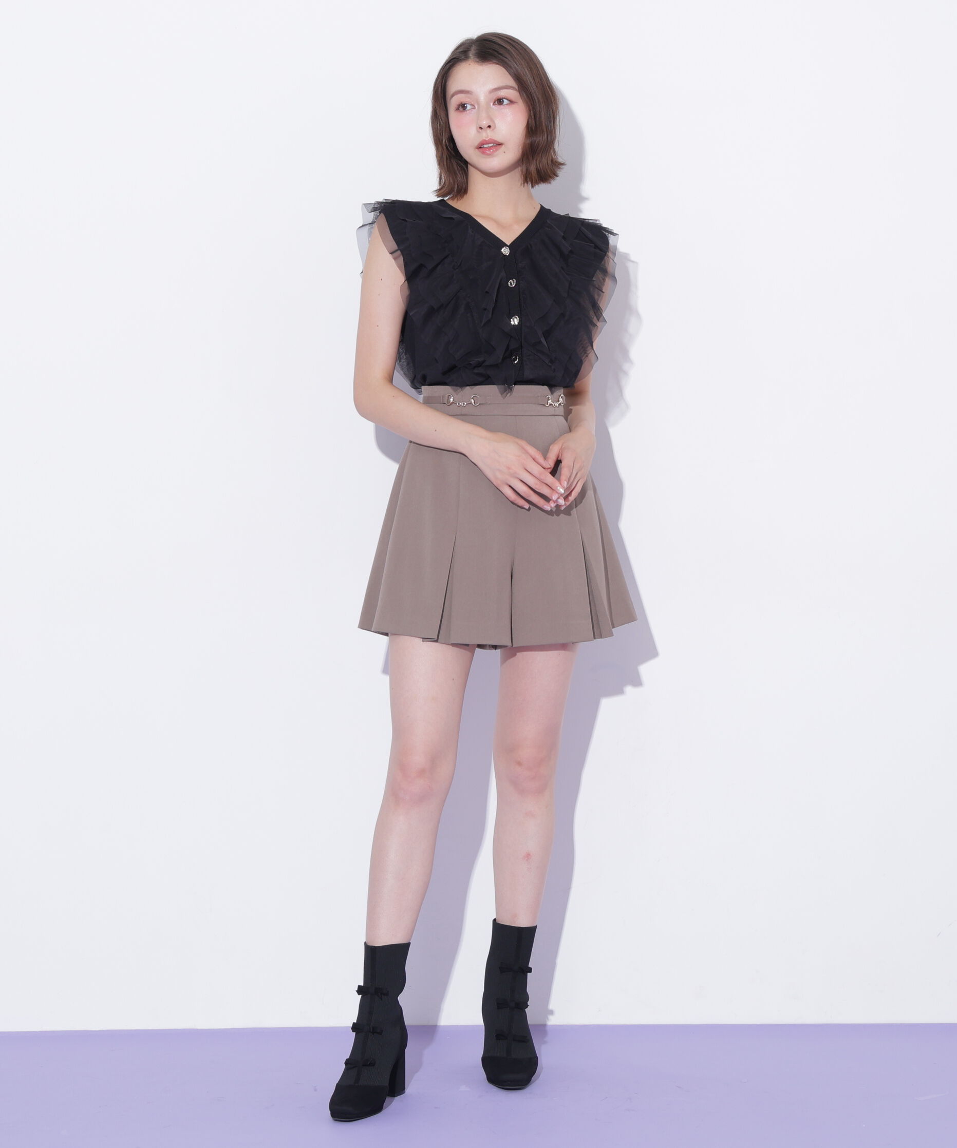  「チュールレイヤードニット」|ニット・セーター|